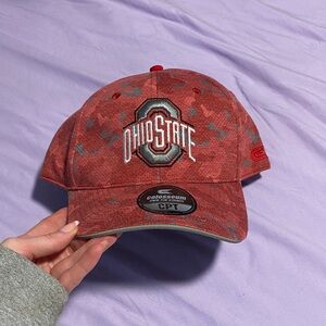 Colosseum Red Camo Ohio State Cap